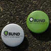 BUND Buttons grün oder weiß, 38 oder 56 mm